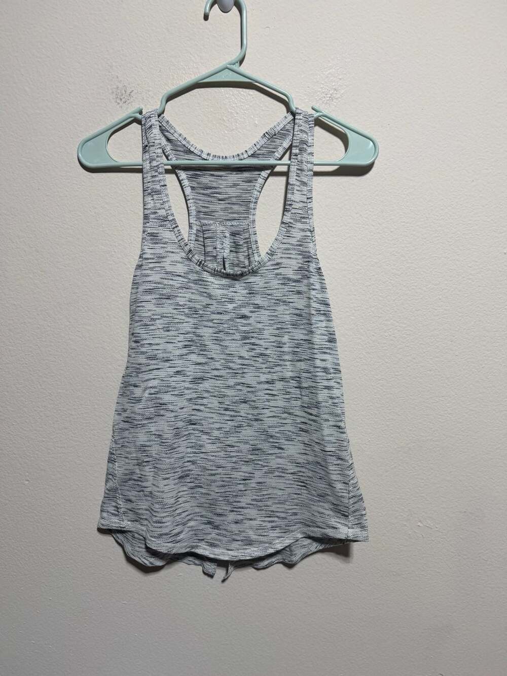 Lululemon Tie It Up Singlet Tank Top Tiger Space Dye Black White Racerback